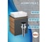 Тумба Bauedge Bau Dream Blackwood 50 графит, раковина BAU Cerama 48х37 белая, выпуск клик-клак черный SD4172 2