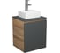 Тумба Bauedge Bau Dream Blackwood 50 графит, раковина BAU Cerama Mini белая, смеситель Hotel Still, нерж. сталь SD4194 1