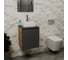 Тумба Bauedge Bau Dream Blackwood 50 графит, раковина BAU Cerama Mini белая, смеситель Hotel Still, нерж. сталь SD4194 7