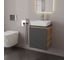 Тумба Bauedge Bau Dream Blackwood 50 графит, раковина BAU Cerama 48х37 белая, смеситель Hotel Dream, нерж. сталь SD4168 7