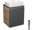 Тумба Bauedge Bau Dream Blackwood 50 графит, раковина BAU Cerama 48х37 белая, выпуск клик-клак белый SD4171 1