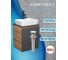 Тумба Bauedge Bau Dream Blackwood 50 графит, раковина BAU Cerama 48х37 белая, смеситель Hotel Dream, нерж. сталь, выпуск клик-клак, хром SD4176 2