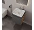 Тумба Bauedge Bau Dream Blackwood 50 графит, раковина BAU Cerama 48х37 белая, смеситель Hotel Dream, нерж. сталь, выпуск клик-клак, хром SD4176 8