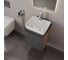 Тумба Bauedge Bau Dream Blackwood 50 графит, раковина BAU Cerama 48х37 белая, смеситель Hotel Still, нерж. сталь, выпуск клик-клак, белый SD4174 8