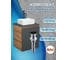 Тумба Bauedge Bau Dream Blackwood 50 графит, раковина BAU Cerama Mini белая, смеситель Hotel Dream Black, нерж. сталь, черный, выпуск клик-клак черный SD4206 2