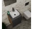 Тумба Bauedge Bau Dream Blackwood 50 графит, раковина BAU Cerama Mini белая, смеситель Hotel Dream Black, нерж. сталь, черный, выпуск клик-клак черный SD4206 8