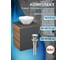Тумба Bauedge Bau Dream Blackwood 50 графит, раковина BAU Crystal 40х40, выпуск клик-клак, хром SD4092 2