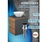 Тумба Bauedge Bau Dream Blackwood 50 графит, раковина BAU Crystal 40х40, смеситель для раковины высокий Hotel Black, черный, выпуск клик-клак, черный SD4099 2
