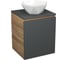 Тумба Bauedge Bau Dream Blackwood 50 графит, раковина BAU Crystal 40х40 SD4091 1