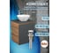 Тумба Bauedge Bau Dream Blackwood 50 графит, раковина BAU Crystal 40х40, смеситель для раковины высокий Hotel Still, нержавеющая сталь, выпуск клик-клак, хром SD4097 2