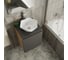 Тумба Bauedge Bau Dream Blackwood 50 графит, раковина BAU Crystal 40х40, смеситель для раковины высокий Hotel Still, нержавеющая сталь, выпуск клик-клак, хром SD4097 8