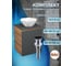 Тумба Bauedge Bau Dream Blackwood 50 графит, раковина BAU Crystal 40х40, выпуск клик-клак, черный SD4094 2
