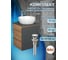 Тумба Bauedge Bau Dream Blackwood 50 графит, раковина D40, смеситель, нержавеющая сталь, выпуск клик-клак, хром SD4106 2