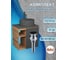 Тумба Bauedge Bau Dream Blackwood 60 правая, графит, раковина BAU Element D41, темно-серая, смеситель Hotel Dream Black, нерж. сталь, черный, выпуск клик клак SD4324 5