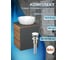 Тумба Bauedge Bau Dream Blackwood 50 графит, раковина BAU Diamond D40, выпуск клик-клак, белый SD4102 2