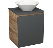 Тумба Bauedge Bau Dream Blackwood 50 графит, раковина BAU Dream D43 SD4064
