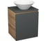 Тумба Bauedge Bau Dream Blackwood 50 графит, раковина BAU Dream D43 SD4064 1