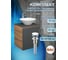 Тумба Bauedge Bau Dream Blackwood 50 графит, раковина BAU Dream D43, смеситель для раковины высокий Hotel Still, нержавеющая сталь, выпуск клик-клак, белый SD4071 2
