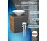Тумба Bauedge Bau Dream Blackwood 50 графит, раковина BAU Dream D43, выпуск клик-клак, белый SD4066 2