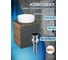 Тумба Bauedge Bau Dream Blackwood 50 графит, раковина BAU Dream круглая, выпуск клик-клак, черный SD4049 2
