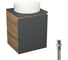 Тумба Bauedge Bau Dream Blackwood 50 графит, раковина BAU Dream круглая, выпуск клик-клак, белый SD4048 1