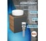 Тумба Bauedge Bau Dream Blackwood 50 графит, раковина BAU Dream круглая, выпуск клик-клак, белый SD4048 2