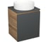 Тумба Bauedge Bau Dream Blackwood 50 графит, раковина BAU Dream круглая SD4046 1