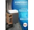 Тумба Bauedge Bau Dream Blackwood 60 правая, графит, раковина BAU Hotel 48х37 SD4216 6