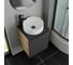 Тумба Bauedge Bau Dream Blackwood 50 графит, раковина BAU Dream круглая, смеситель для раковины высокий Hotel Black, черный, выпуск клик-клак, черный SD4054 8