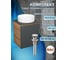 Тумба Bauedge Bau Dream Blackwood 50 графит, раковина BAU Dream круглая, выпуск клик-клак, хром SD4047 2