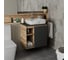 Тумба Bauedge Bau Dream Blackwood 60 правая, графит, раковина BAU Hotel 51х39, мрамор, смеситель для раковины высокий Hotel Still нержавеющая сталь SD4266 3