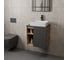 Тумба Bauedge Bau Dream Blackwood 60 правая, графит, раковина BAU Hotel 48х37, смеситель для раковины высокий Hotel Black черный SD4220 9
