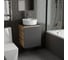 Тумба Bauedge Bau Dream Blackwood 50 графит, раковина BAU Element Cristal D40, белая, смеситель Hotel Still, нерж. сталь SD4138 7