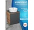 Тумба Bauedge Bau Dream Blackwood 50 графит, раковина BAU Element Cristal D40, белая SD4137 2