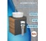 Тумба Bauedge Bau Dream Blackwood 50 графит, раковина BAU Element Cristal D40, белая, смеситель Hotel Dream, нерж. сталь, выпуск клик-клак, белый SD4149 2