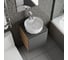 Тумба Bauedge Bau Dream Blackwood 50 графит, раковина BAU Element Cristal D40, белая, смеситель Hotel Dream, нерж. сталь, выпуск клик-клак, белый SD4149 8