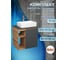 Тумба Bauedge Bau Dream Blackwood 60 правая, графит, раковина BAU Hotel 48х37, смеситель для раковины высокий Hotel Still, нержавеющая сталь SD4221 4