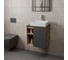 Тумба Bauedge Bau Dream Blackwood 60 правая, графит, раковина BAU Hotel 48х37, смеситель для раковины высокий Hotel Still, нержавеющая сталь SD4221 9