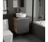 Тумба Bauedge Bau Dream Blackwood 50 графит, раковина BAU Element Cristal D40, белая, смеситель Hotel Dream Black, нерж. сталь, черный SD4141 7
