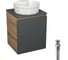 Тумба Bauedge Bau Dream Blackwood 50 графит, раковина BAU Element Cristal D40, белая, выпуск клик-клак хром SD4142 1