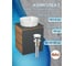 Тумба Bauedge Bau Dream Blackwood 50 графит, раковина BAU Element Cristal D40, белая, выпуск клик-клак хром SD4142 2