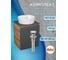 Тумба Bauedge Bau Dream Blackwood 50 графит, раковина BAU Element Cristal D40, белая, выпуск клик-клак черный SD4144 2