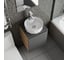 Тумба Bauedge Bau Dream Blackwood 50 графит, раковина BAU Element Cristal D40, белая, смеситель Hotel Still, нерж. сталь, выпуск клик-клак, хром SD4145 8