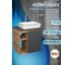 Тумба Bauedge Bau Dream Blackwood 60 правая, графит, раковина BAU Hotel Black Rand 48х37, смеситель для раковины высокий Hotel Still нержавеющая сталь SD4248 4