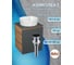 Тумба Bauedge Bau Dream Blackwood 50 графит, раковина BAU Element Cristal D40, белая, выпуск клик-клак белый SD4143 2