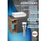 Тумба Bauedge Bau Dream Blackwood 60 правая, графит, раковина BAU Hotel Black Rand 48х37, выпуск клик клак белый SD4245 9