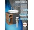Тумба Bauedge Bau Dream Blackwood 60 правая, графит, раковина BAU Hotel Black Rand 48х37, смеситель для раковины высокий Hotel Still, нержавеющая сталь, выпуск клик клак SD4249 8