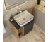 Тумба Bauedge Bau Dream Blackwood 60 правая, графит, раковина BAU Hotel Black Rand 48х37, смеситель для раковины высокий Hotel Still, нержавеющая сталь, выпуск клик клак SD4249 7