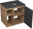 Тумба Bauedge Bau Dream Blackwood 60 правая, графит, раковина BAU Nimb 41х33, смеситель для раковины высокий Hotel Still, нержавеющая сталь, выпуск клик клак белый SD4277 3