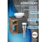 Тумба Bauedge Bau Dream Blackwood 60 правая, графит, раковина BAU Nimb 41х33, выпуск клик клак белый SD4272 9